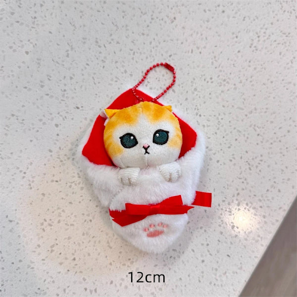 Kawaii Mofusand Anime Hobby Tempura Fried Räkor Haj Katt Tecknad Söt plysch docka hängsmycke väska hänge present till flickvän YEM