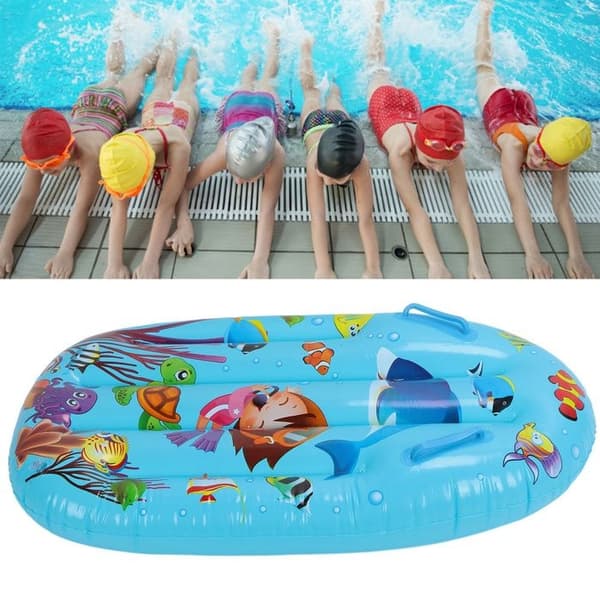 Uppblåsbar Surfbräda Pool Float Barn Simringar Förtjockade Söta Mönster för Vattenaktiviteter