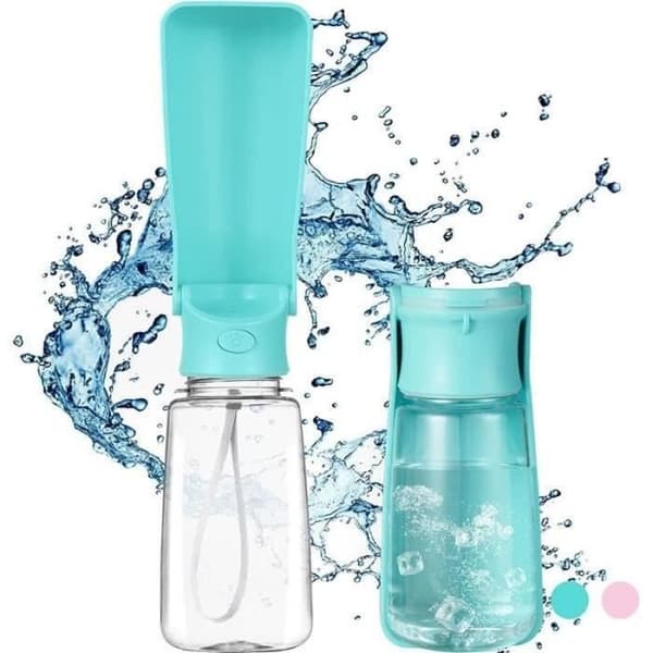 Foderdispenser Hundevandflaske - Multifunktionel Drikkeflaske til Hunde og Katte - 550ML -