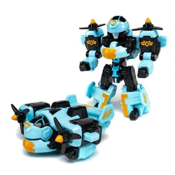 Barn Robotleksak Samlarobjekt Transformerande Robot Flygplan Traktormodell Leksak Pojkar Flicka Robotmodell Leksak Transformering Bil Födelsedagspresent Yellow