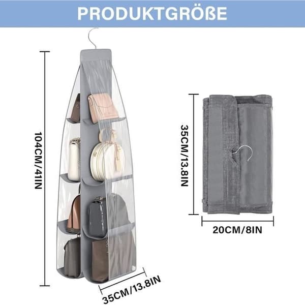 Handväskförvaring, 2 stycken non-woven handväskhållare, handväskorganisatör