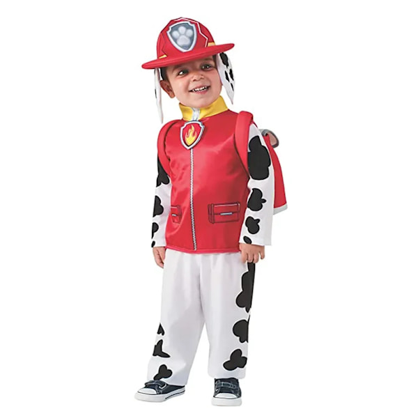 Paw Patrol Kreativ tecknad kostym Barn Cosplay Scenframträdande Outfit Dräkter Halloween Klä upp Pojke Flicka Födelsedagspresent F Short sleeve 2PCS M 115-130cm