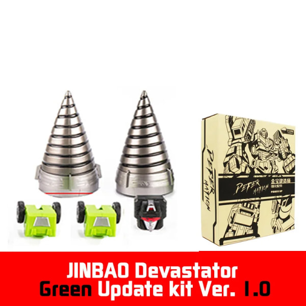 Jinbao Devastator Update Kit Parts Ver 2.0 G1 GT Transformation Action Figur Leksaksmästerverk Filmmodell Deformation Bilrobot green 1 with box
