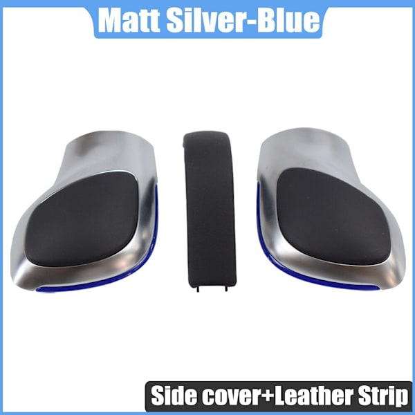 Krom Matt cap COVER ABS Växelspaksknopp Passar till Volkswagen VW Golf MK6 MK7 R GTI-Matt Silver-Blå 1 Matte Silver-Blue 1