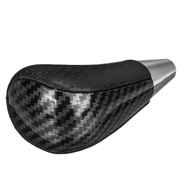 Automatisk växlingsknopp PU Läder växelspaksspak för Toyota Corolla Camry Yaris Rav4 för Lexus IS GS LS RX ES-modeller-Carbon Cap Carbon Cap