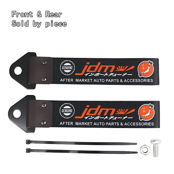 JDM Racing-Sangle De Tourquering Universal, Race dragkrokar, krok av nylon bilsläpvagnssträngar för hastighetsjägare, initial dragstång, JDM 16