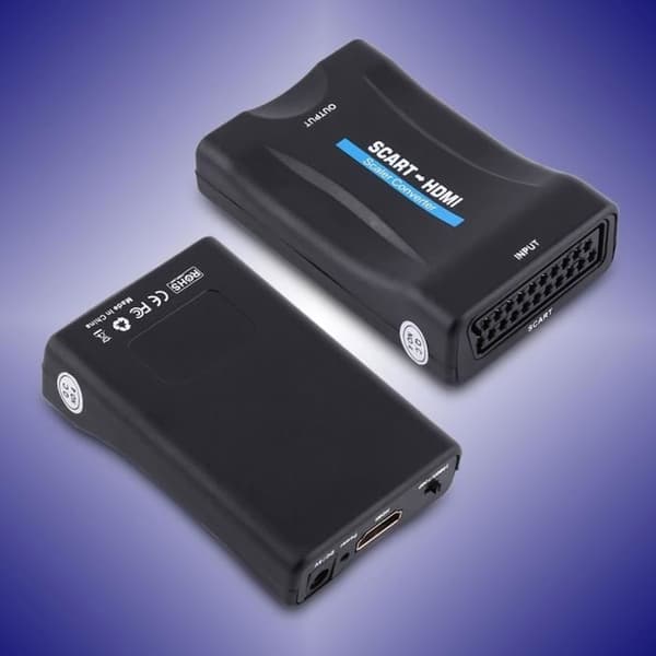 Scart–HDMI-videomuunnin Scart–HDMI-sovitin, Plug and Play ABS musta TV TUN30:lle