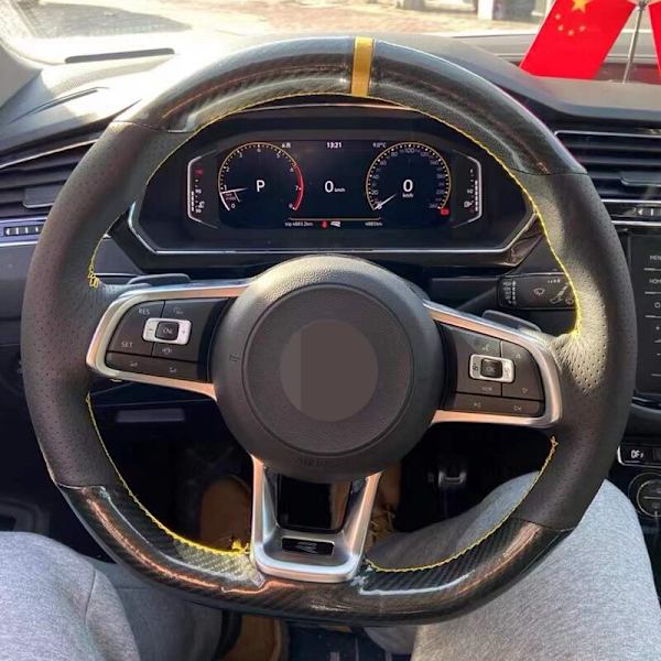 Cover Kolfiberläder För Volkswagen VW Golf R MK7 Golf 7 GTI VW Polo GTI Scirocco 2015 2016 Tillbehör