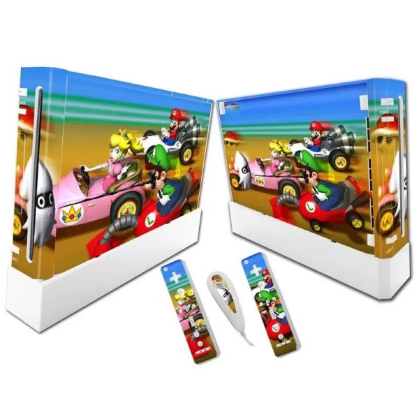 Super Mario Bros Skin Vinyl Sticker Cover för Wii PVC Sticker Case Soft för Wii Console Joycon Cover Game Shell Skin Mario 08