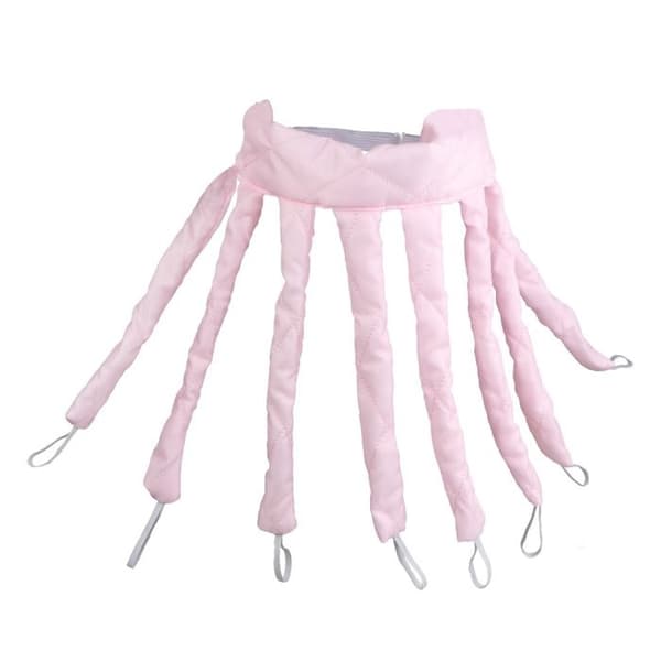 Myk varmløs krøllhodebånd for natten (rosa)