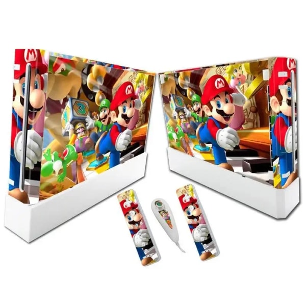 Super Mario Bros Skin Vinyl Sticker Cover för Wii PVC Sticker Case Soft för Wii Console Joycon Cover Game Shell Skin Mario 12