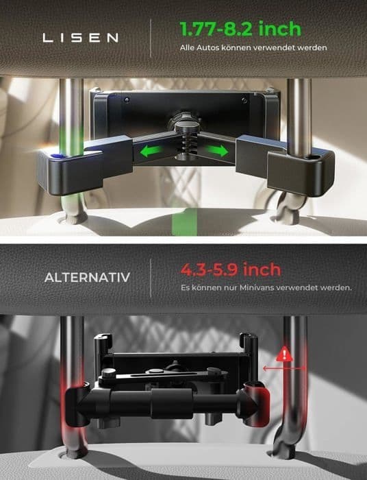Bil tabletholder, universal iPad bilholder for baksetet