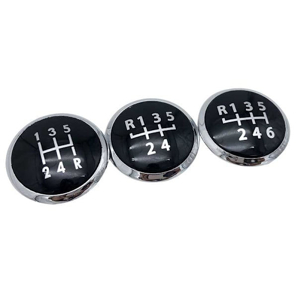Car Styling 5/6 Speed För Volkswagen VW Transport T5 T5.1 Gp 2003-2011 Växelspaksknopp Stick Cover Cap Emblem Badge Accessories-12345R svart 12345R black