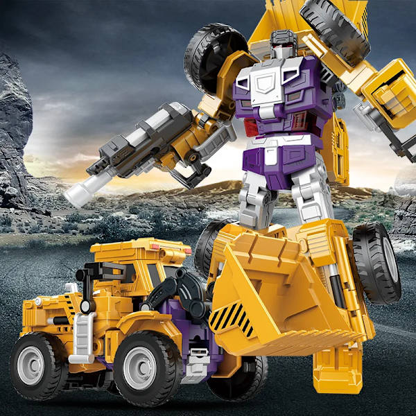 Transformatorer Robot Transformation Engineering Fordonstippning Blanda Gaffeltruck Actionfigur Robot Plastleksak Gåva Barn Barn Nytt Orange