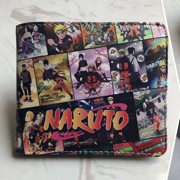 Uzumaki Naruto Myntväska Anime Sasuke Kakashi Plånbok Tecknad Dam Bärbar Kort Väska Barnreseförvaringsväska Barnpresent Naruto-12