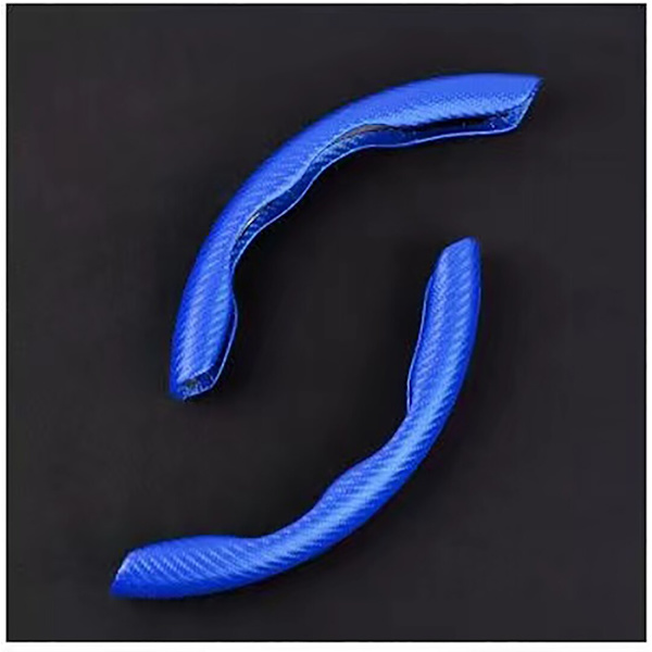 (blå kolfiber) Universal Antisladd rattbooster cover Modifierad tillbehör dekoration för Tesla Model 3 YSX blue Carbon fiber