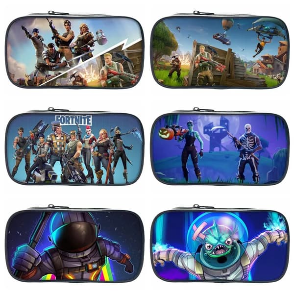 Fortnite Case Söt brevpapperslåda Förvaringsväska Plånbok Skolstudenter Polyester Pennväskor 7