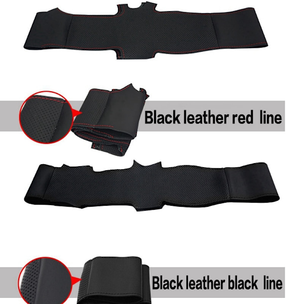 Svart konstläder handsytt cover till Hyundai Elantra 2011-2016 Avante i30 2012-2016