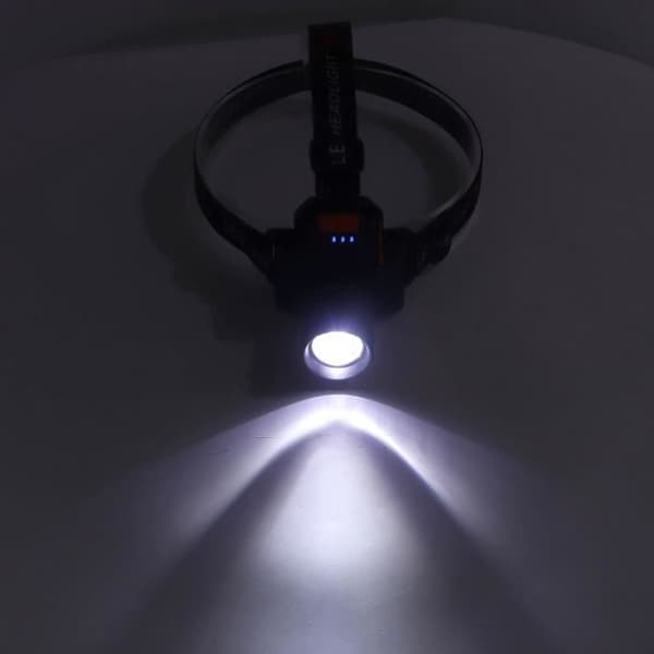 Hodelykt - EJ.LIFE - USB oppladbar modell - 1500lm - 2400mAh - 3 lysmoduser