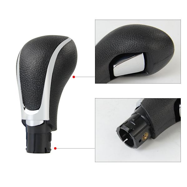 WLR RACING - 1 x automatisk växelspaksknopp Universal för Opel/Vauxhall/Insignia bilväxelspak WLR-GSK97-Svart Black