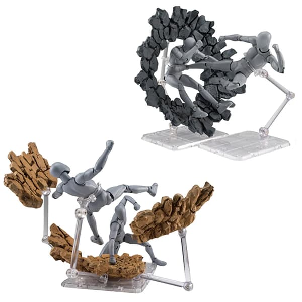 Marksprickor Explosion Plattform Impact Effekt Modell Action Figur One Piece Ace Fire Scener Leksaker Specialeffekt Stativ Basleksak