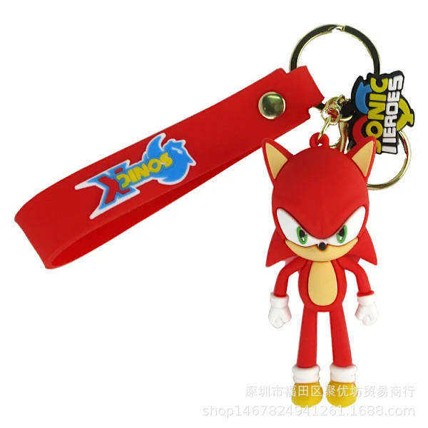 Sonic nyckelring docka för pojkar och flickor samling tårtdekoration väska hänge En liten present till vänner Anime tecknad söt 2