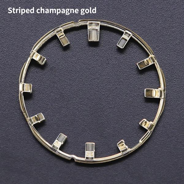 För GA2100 GA2110 Luminous Hour Marker Dial Watch Pointer Scale Ring Index Modification Dial ga2110 Watch Mod Kit Tillbehör Stripe-ChampagneGold
