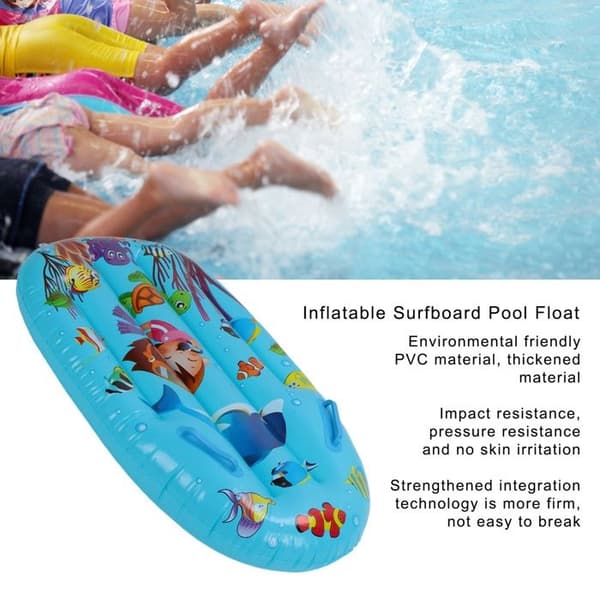 Uppblåsbar Surfbräda Pool Float Barn Simringar Förtjockade Söta Mönster för Vattenaktiviteter