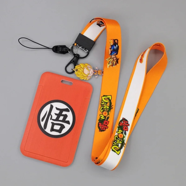 Dragon Ball-korthållare Tecknad Son Goku- cover Super Saiyan Student Campus Lanyard Cover Arbete Anime Barn Present 5