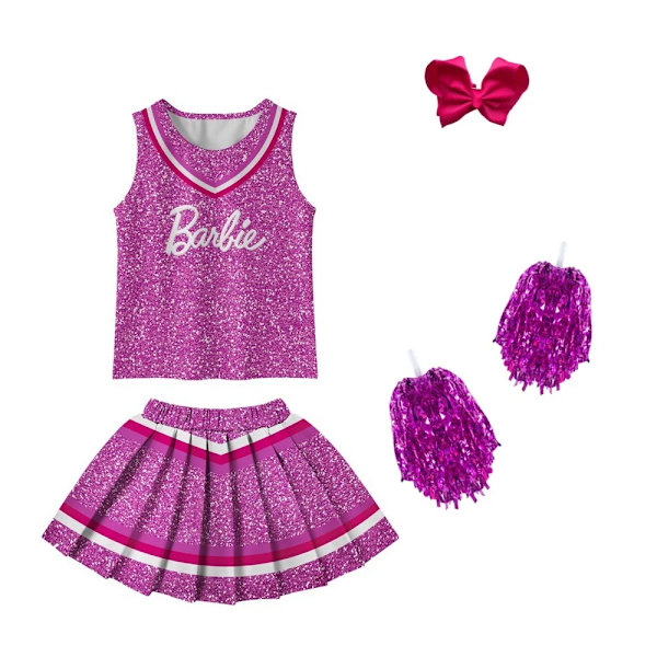 Barbie Kjol Kawaii Cartoon Animation Söta barn Halloween Cos Cheerleader Performance Kostym Barn Present skirt4 height-130