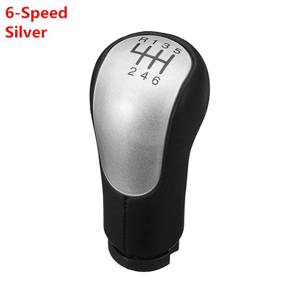 5-växlad 6-växlad växlingsknopp för Ford Fiesta Fusion Transit Connect 2002 På växelreglage Spak Stick Pen POMO Arm Ball Gearknob-6-Speed Silver 6-Speed Silver