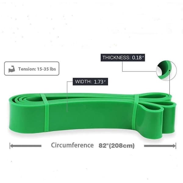 (Grøn) Modstandsbånd - Gummi - Grøn Greens