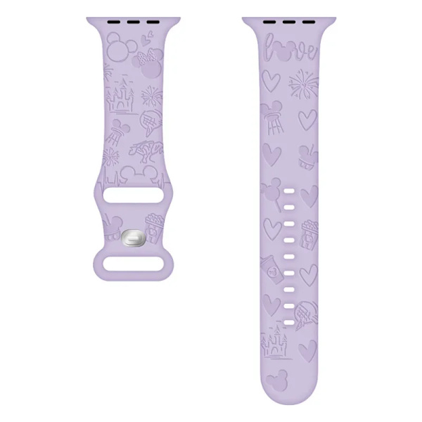 Disney Mickey Strap för Apple Watch Band 44mm 49mm 45mm 42mm 41mm 40mm 38mm Silikonarmband för Iwatch 8 7 6 5 4 3 Se Ultra 4 38mm 40mm 41mm