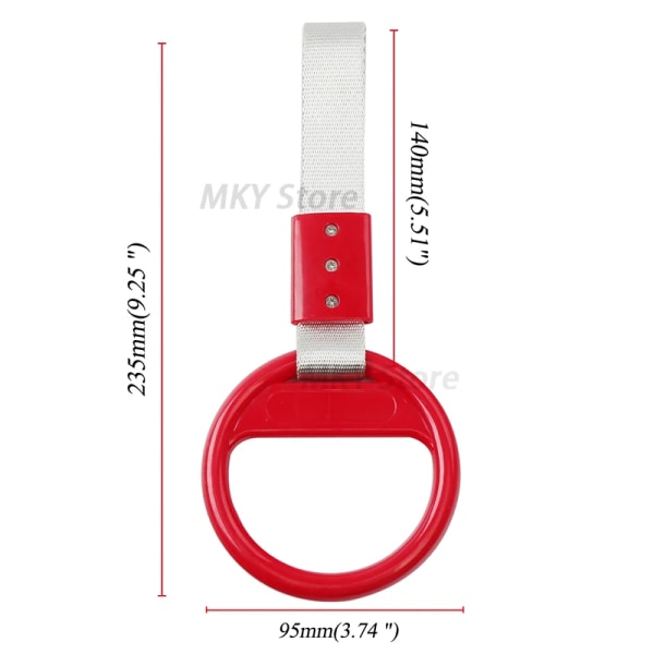 Universal färgglad PVC-bil cirkulär dragrem för universal PVC-varningsring, högresistans nylon Silver Blue