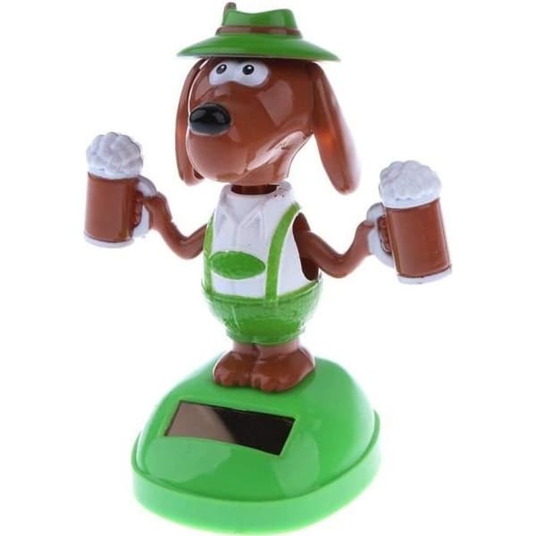 Solar Hund med Øl Figur