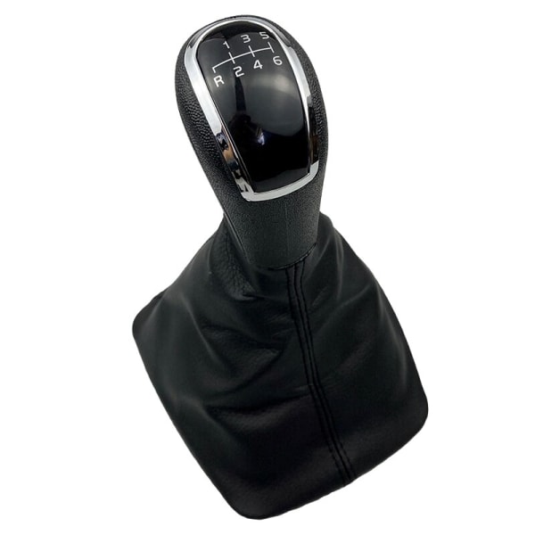 5/6-växlad bilväxlingsknapp Spak Case Damask Cover för Skoda Octavia A5 A6 2004 2005 2006 2007-2012-6 Speed Black 6 Speed Black