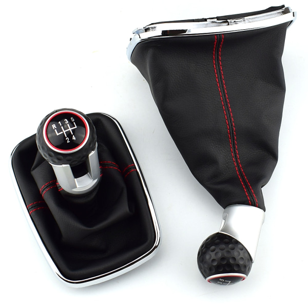 För Volkswagen VW 1999-2004 Golf 4 IV MK4 GTI R32 Bora Jetta MT 12mm 5/6-växlad bil växelspaksknopp Spak Växlingsreglage Gaitor Boot-6 Speed--Y 6 Speed--Y