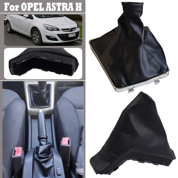 Til Opel ASTRA H Gear Shift Knob Læder Gaiter Boot Cover Håndbremse Case-Gear Shift Boot Gear Shift Boot