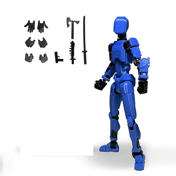 Titan Robot Action Figur 3D printed med full artikulation för Stop Motion Animation 13 Action Figur Dummy A6