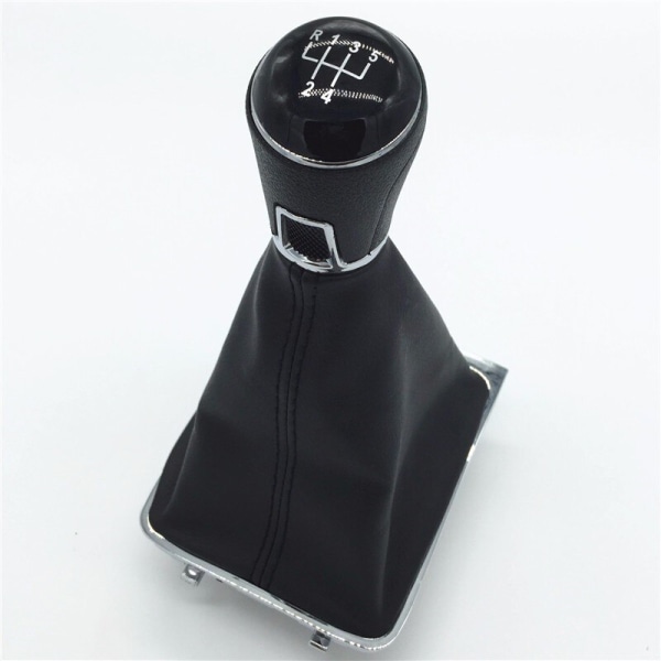 Växelspaksspak Skifterpinne Damask Cover Krage för Volkswagen VW Passat B7 2011 2012 2013 2014 2015 Bilstyling-växelspak 6 växlar Gear Knob 6 Speed