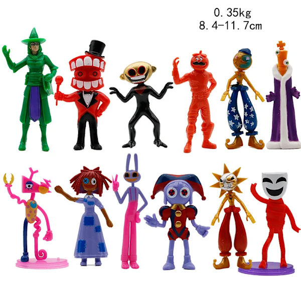 The Amazing Digital Circus Figur Set Pomni Jax Gangle Zooble Action Figurine Dolls Leksak PVC Kinger Caine Modell Barn Julpresent 6pcs set Q