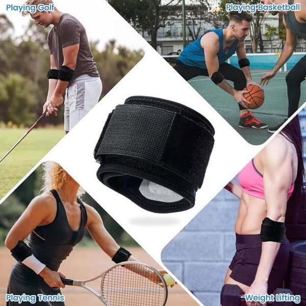 2-delt albuebind, tennisalbuebind med kompressionspude