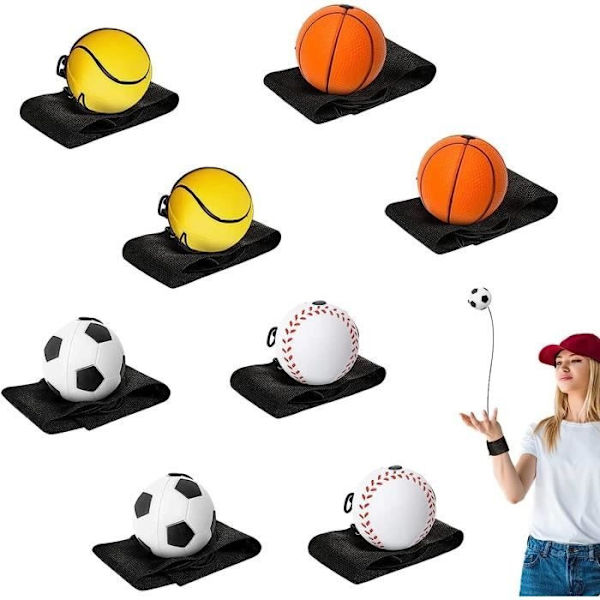 Pieces Bouncing Håndledsbolde, Håndledsbåndbolde med Reb, Håndledsreturbolde Armbåndslegetøj