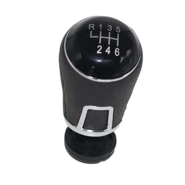 Krom & läder Bilväxlingsratt växelspak Gaitor cover för VW Passat B6 CC 3C R36 TDI TFSI TSI (2006-2011)-6 hastighetsratt 6 Speed knob