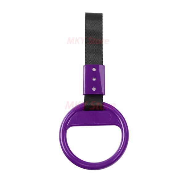 Universal färgglad PVC-bil cirkulär dragrem för universal PVC-varningsring, högresistans nylon Black Purple