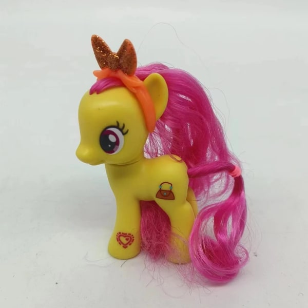 Äkta tecknad My Little Pony Animefigurer Twilight Sparkle Rainbow Fluttershy Pinkie Pie Rarity Ponny Modell Leksakspresent No packaging