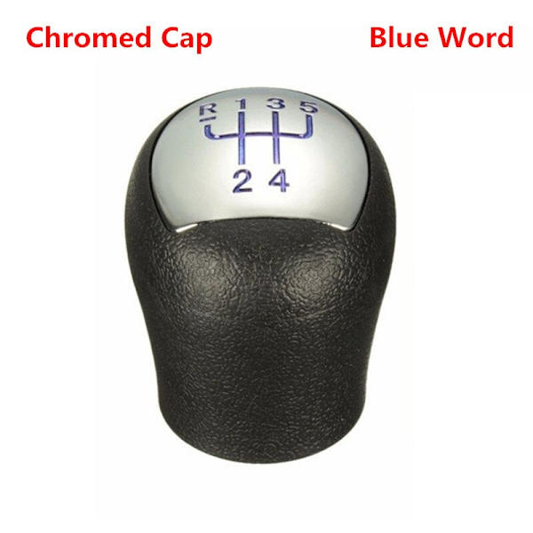 Kromad 5-växlad MT-växelspak för bil för Renault Megane Clio II 2 MK2 172 182 RS Sportväxelspak Stick Pen Head Ball POMO-Blue Blue