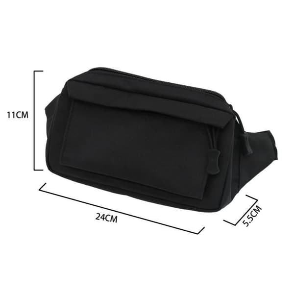 Bæltetaske - INSFITY - Voksen - Vandtæt - Multi-lommer - Sort Black