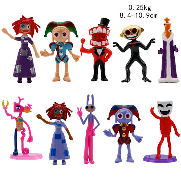 The Amazing Digital Circus Figur Set Pomni Jax Gangle Zooble Action Figurine Dolls Leksak PVC Kinger Caine Modell Barn Julpresent 6pcs set A
