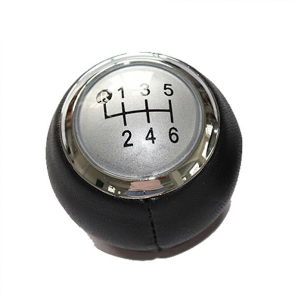 5/6-växlad bilväxelspaksväxelspak Gaitor Boot Cover för TOYOTA AURIS 2007-2011 Biltillbehör-6-växlad silverknopp 6 speed silver knob